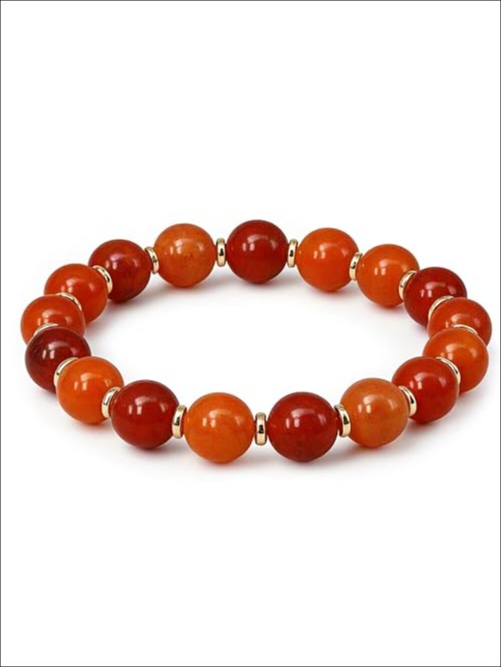 Handmade Yellow Agate Stretch Bracelet for Luck & Confidence with Gift Box